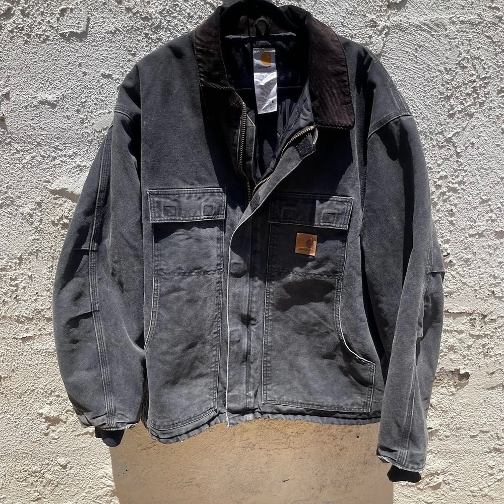 Carhartt C03 BLK Jacket (54) 2XL 90s Union USA Black Arctic Lining YKK Chore